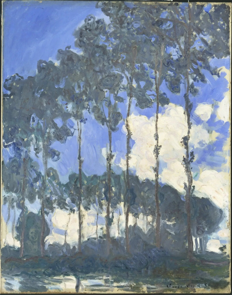 Popler ved bredden af Epte - Claude Monet