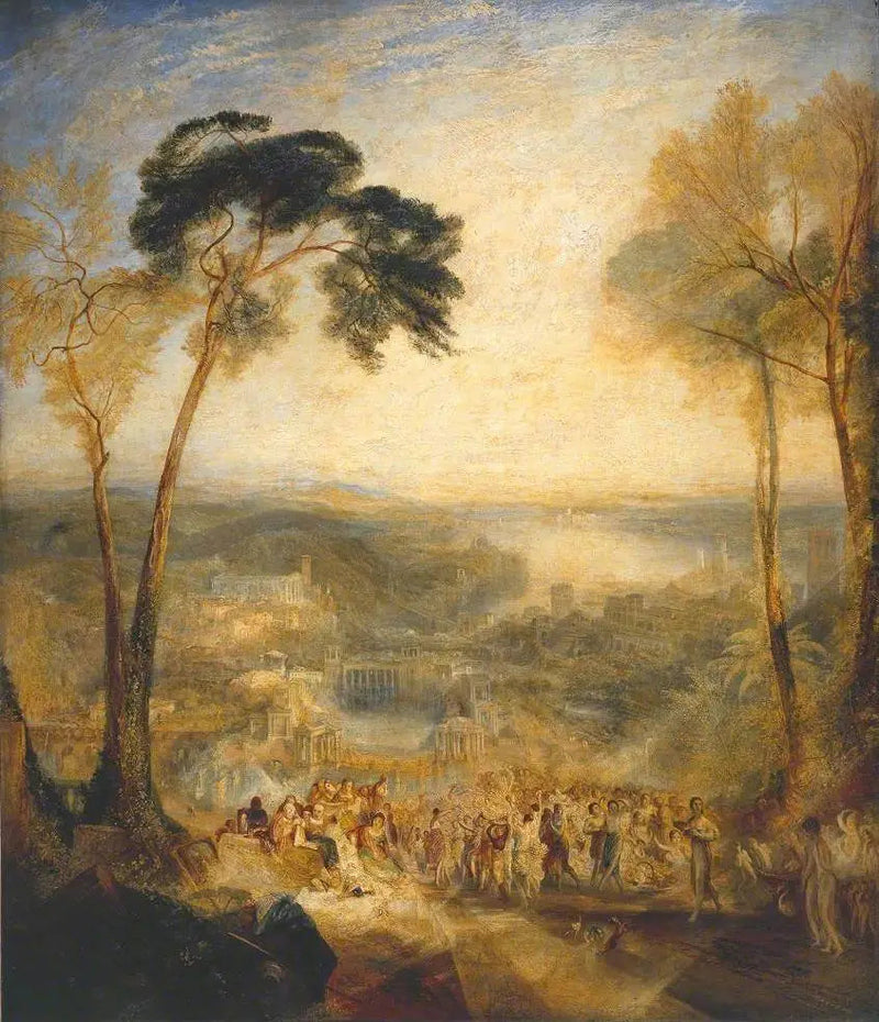 Phryne på vej til de offentlige bade som Venus: Demosthenes hånet af Aeschines - J. M. W. Turner