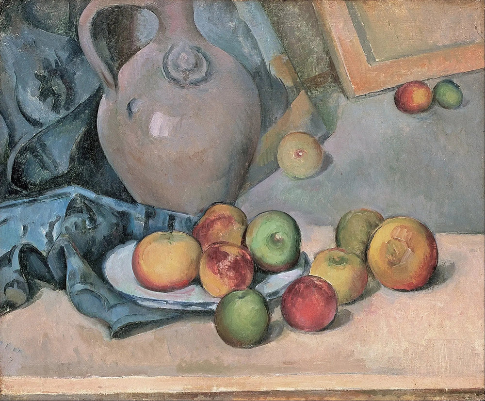 Reproduction du tableau « Pichet de grès - Paul Cézanne » par Alpha Reproduction en peinture à l’huile