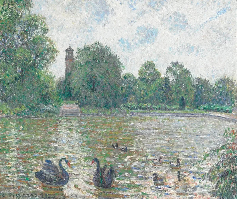 Vandstykke i Kew, London - Camille Pissarro