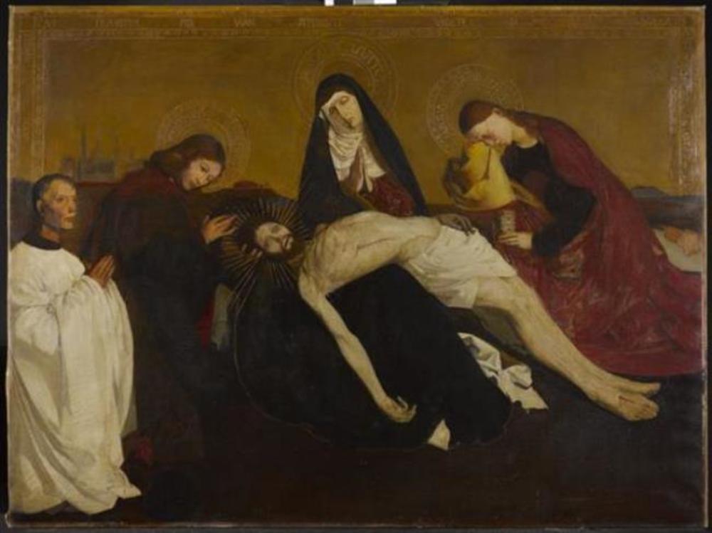 Reproduction du tableau « Pietà de Villeneuve-Lés-Avignon - Piet Mondrian » par Alpha Reproduction en peinture à l’huile