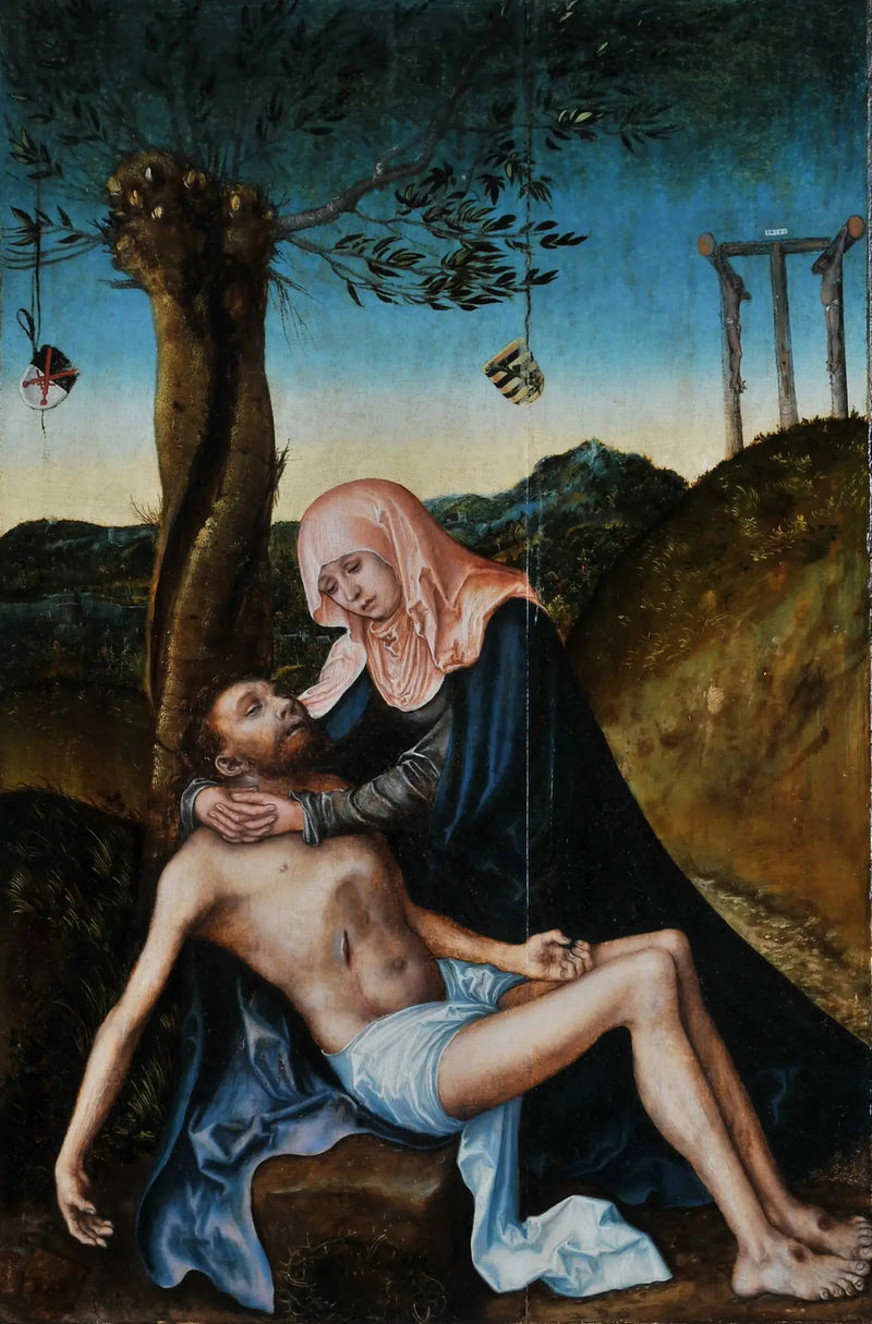Pietà under korset - Lucas Cranach den Ældre