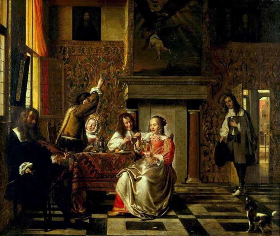 Joyeuse compagnie dans un intérieur - Pieter de Hooch