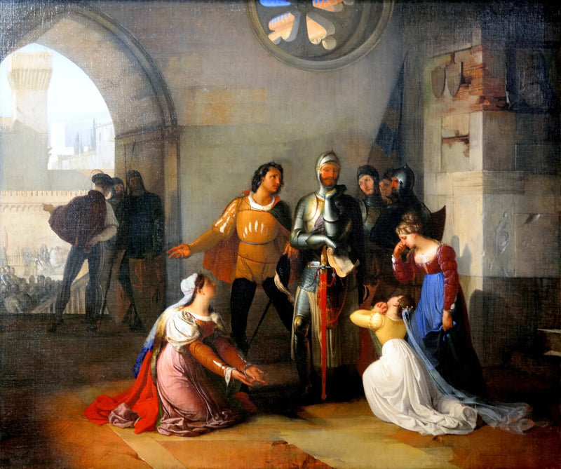 Pietro Rossi kaldet til at lede den venetianske hær. - Francesco Hayez
