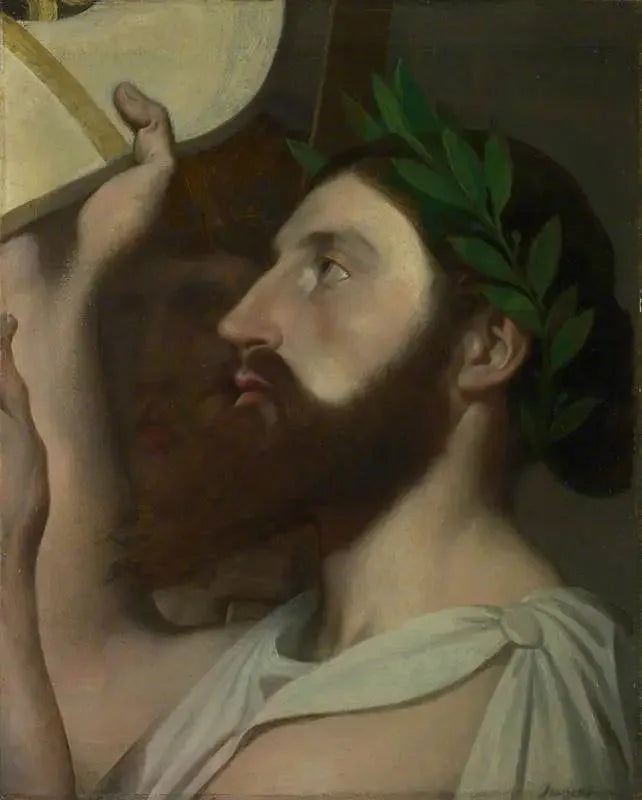 Pindar der tilbyder sin lyre til Homer - Jean-Auguste-Dominique Ingres