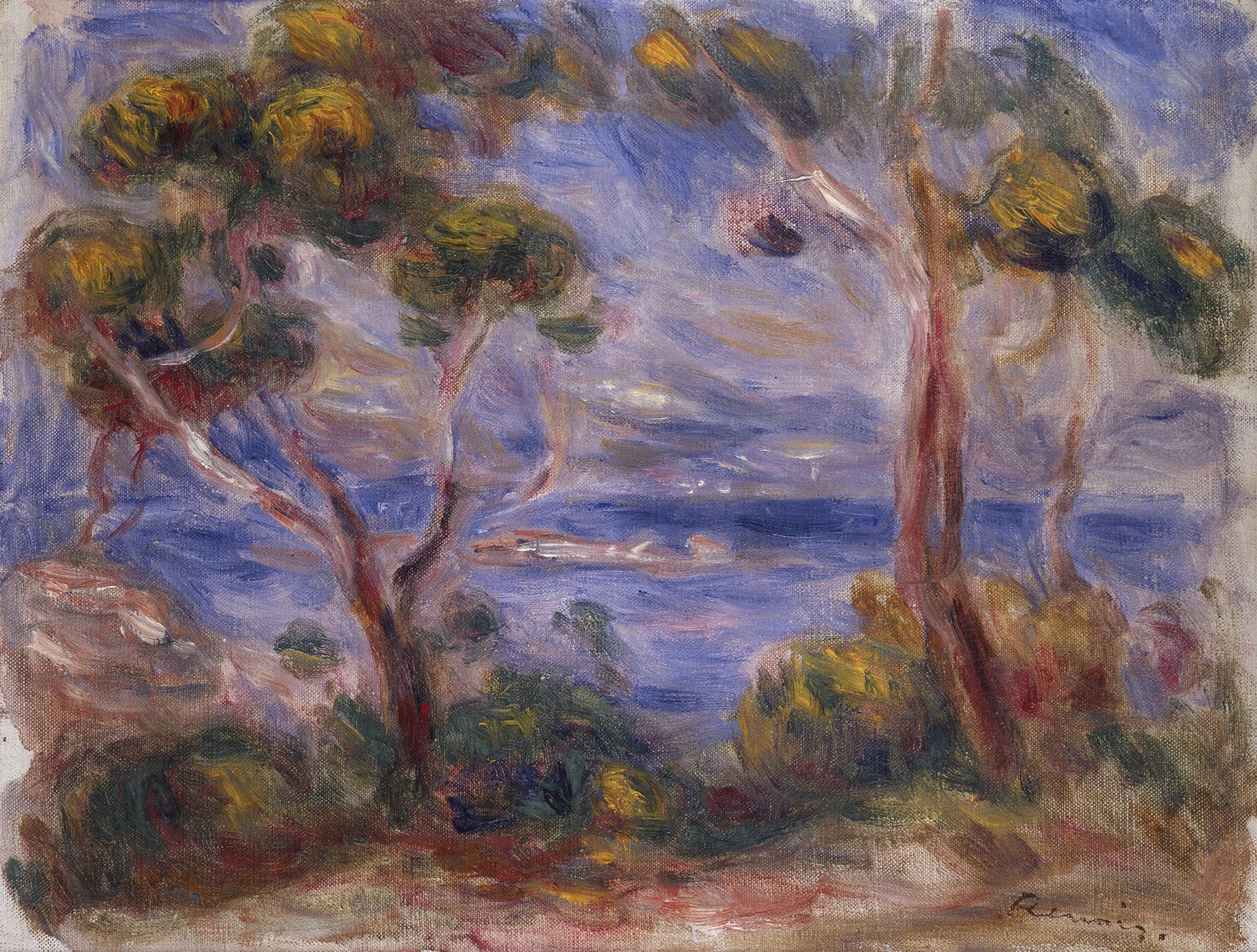 Pins à Cagnes de Renoir, vers 1919, MuMa Le Havre – reproduction peinture à l’huile sur toile