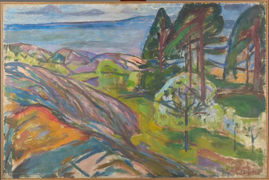 Pins og frugttræer i blomst - Edvard Munch