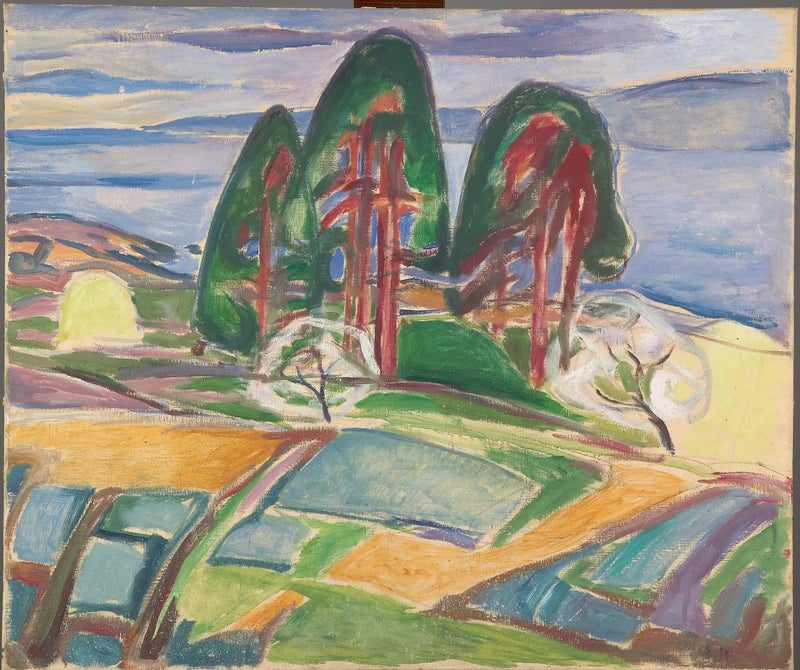 Pins og frugttræer i blomst - Edvard Munch