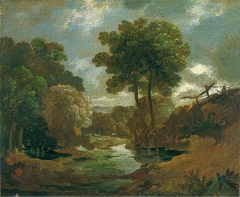 Swimmingpool i skoven - Thomas Gainsborough