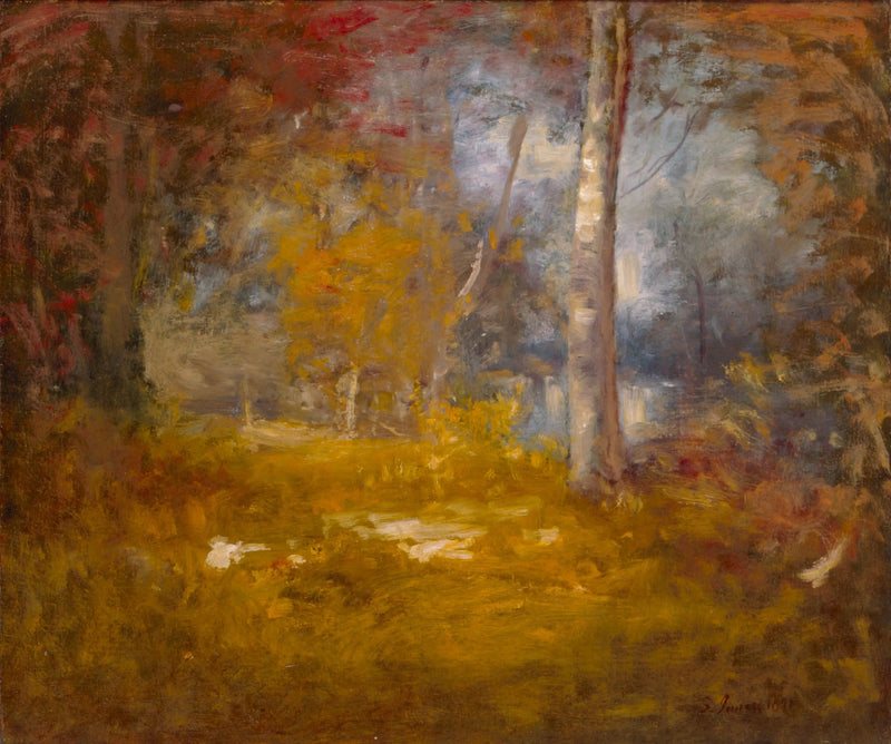 Woodland Swimming Pool - George Inness