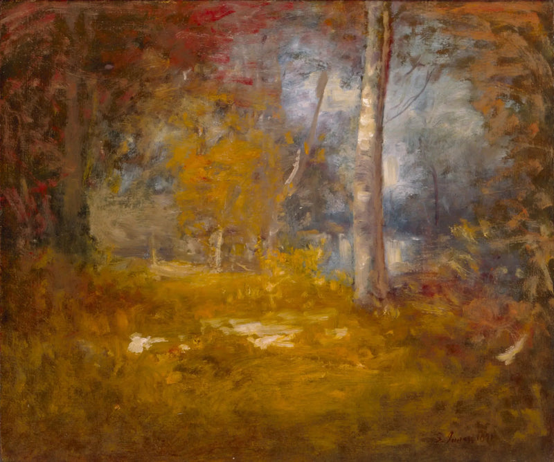Woodland Swimming Pool - George Inness
