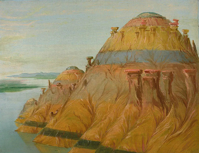 Pittoresque Clay Bluff, à 2 700 km au-dessus de Saint-Louis - George Catlin
