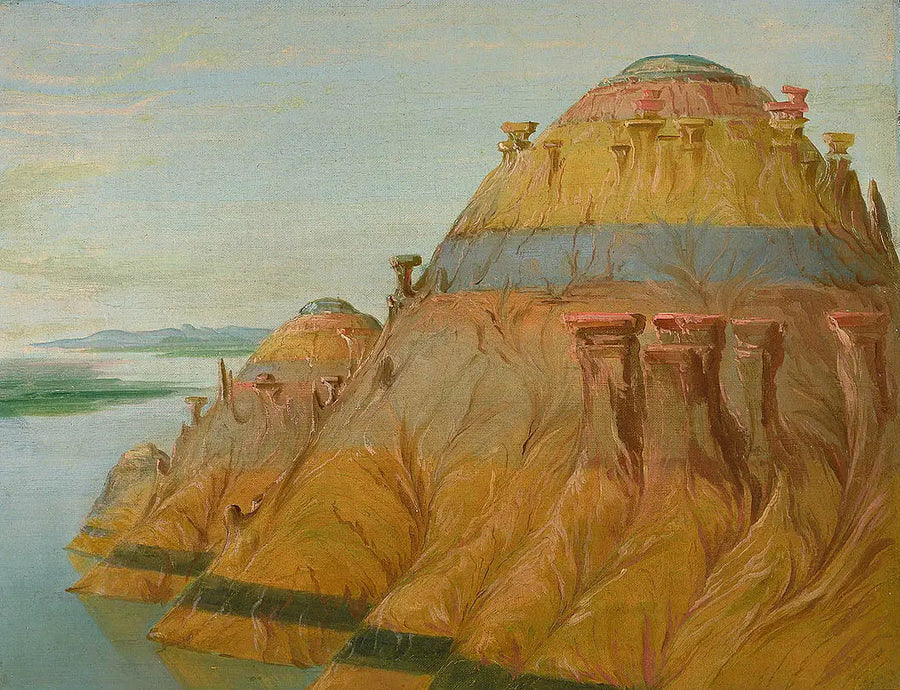 Pittoresque Clay Bluff, à 2 700 km au-dessus de Saint-Louis - George Catlin