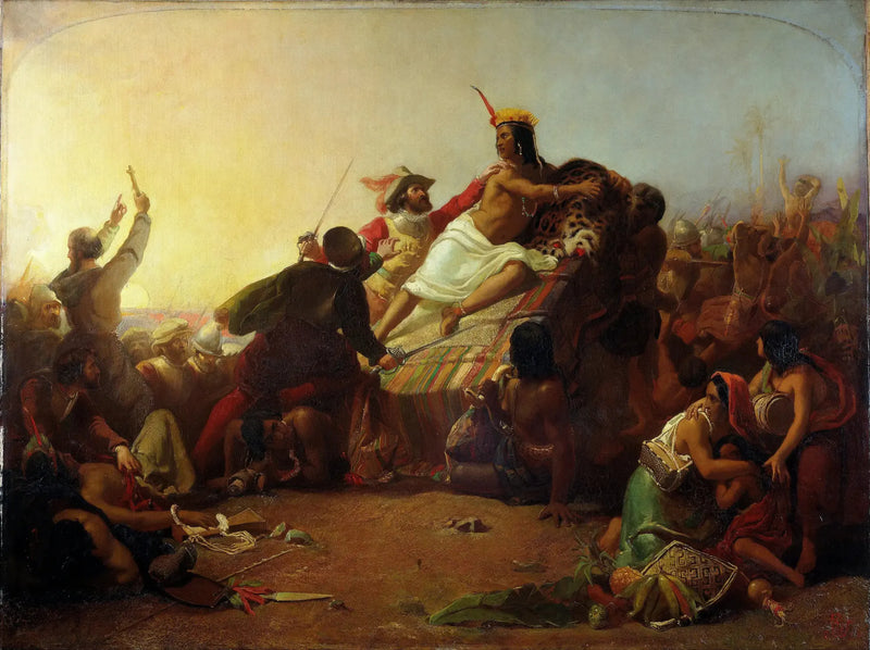 Pizarro overtager inkaerne i Peru - John Everett Millais