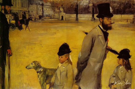 Place de la Concorde (Degas) - Edgar Degas - Reproductions de tableaux et peintures haut de gamme