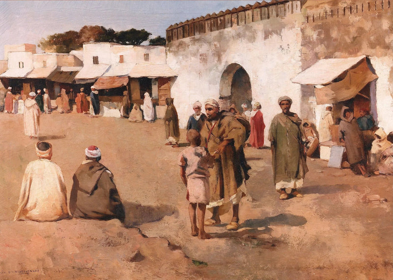 Bypladsen i Marokko - Théo van Rysselberghe