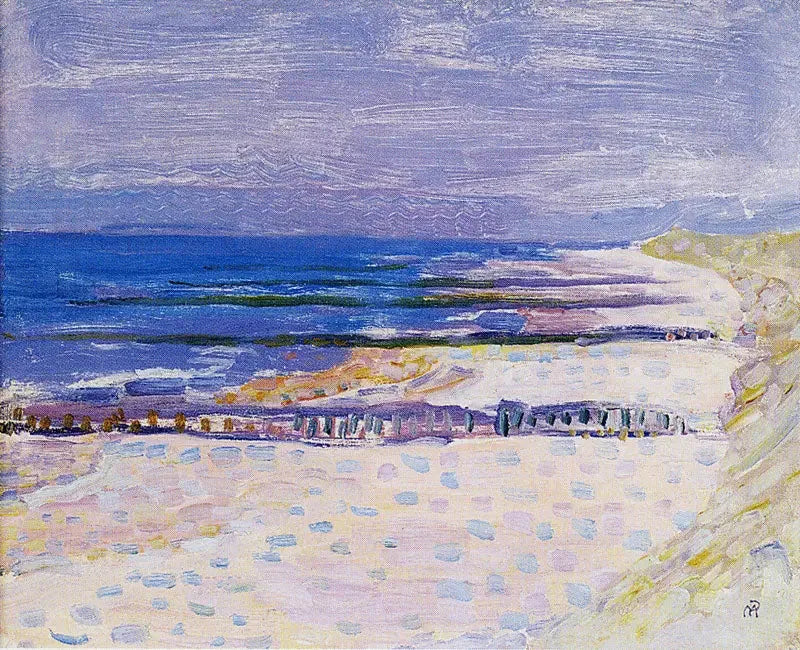 Strand med fem moler i Domburg - Piet Mondrian