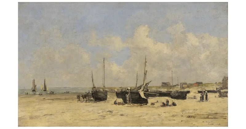 Berck Strand ved lavvande - Eugène Boudin