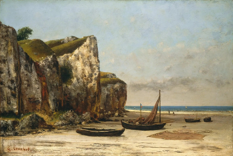 Normandiet Strand - Gustave Courbet