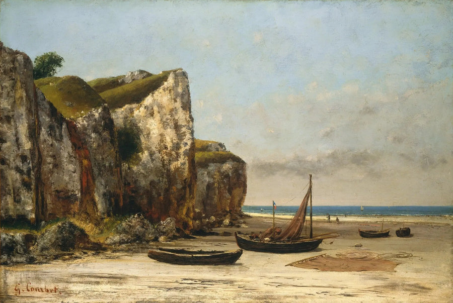 Normandiet Strand - Gustave Courbet