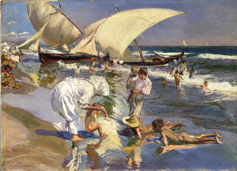 Valencia Strand i morgenlyset - Joaquín Sorolla