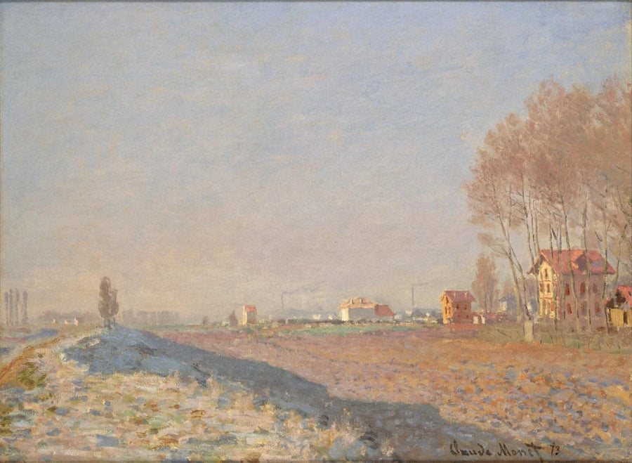 La Plaine de Colombes, hvid gelé W256 - Claude Monet