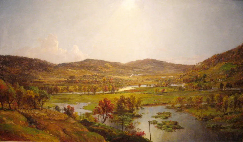Sidneys sletter med foreningen af floderne Susquehanna og Unadilla - Jasper Francis Cropsey
