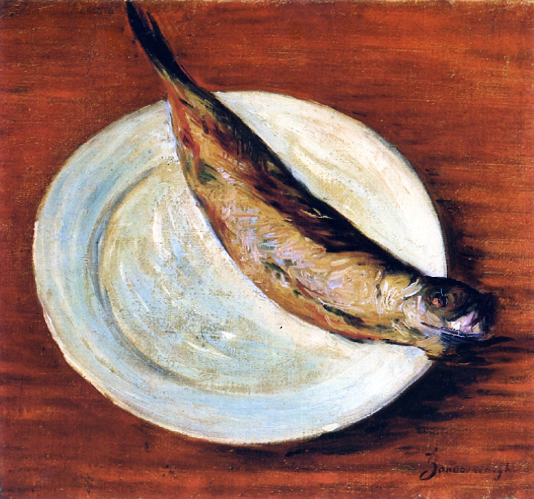 Plat de poisson - Federico Zandomeneghi image 1 reproduction de peinture à l’huile