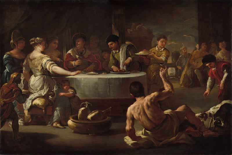 Dykning og Lazare - Luca Giordano