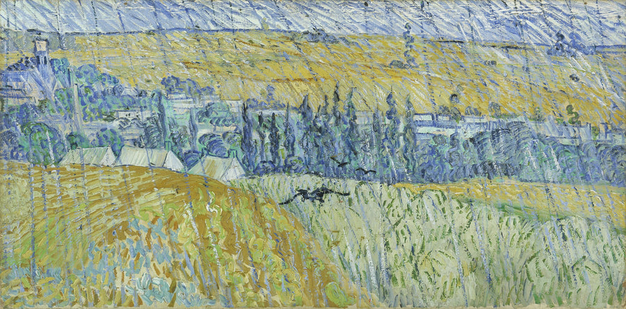 Landskab i Auvers i regnen - Vincent van Gogh