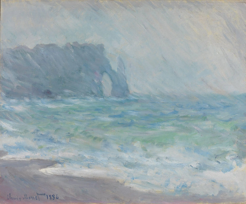 Regn i Étretat - Claude Monet
