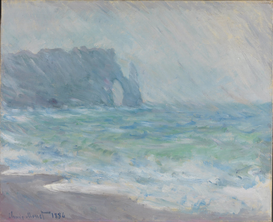 Regn i Étretat W1044 - Claude Monet