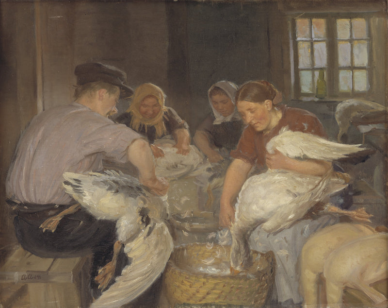 Plukning af gæs - Anna Ancher