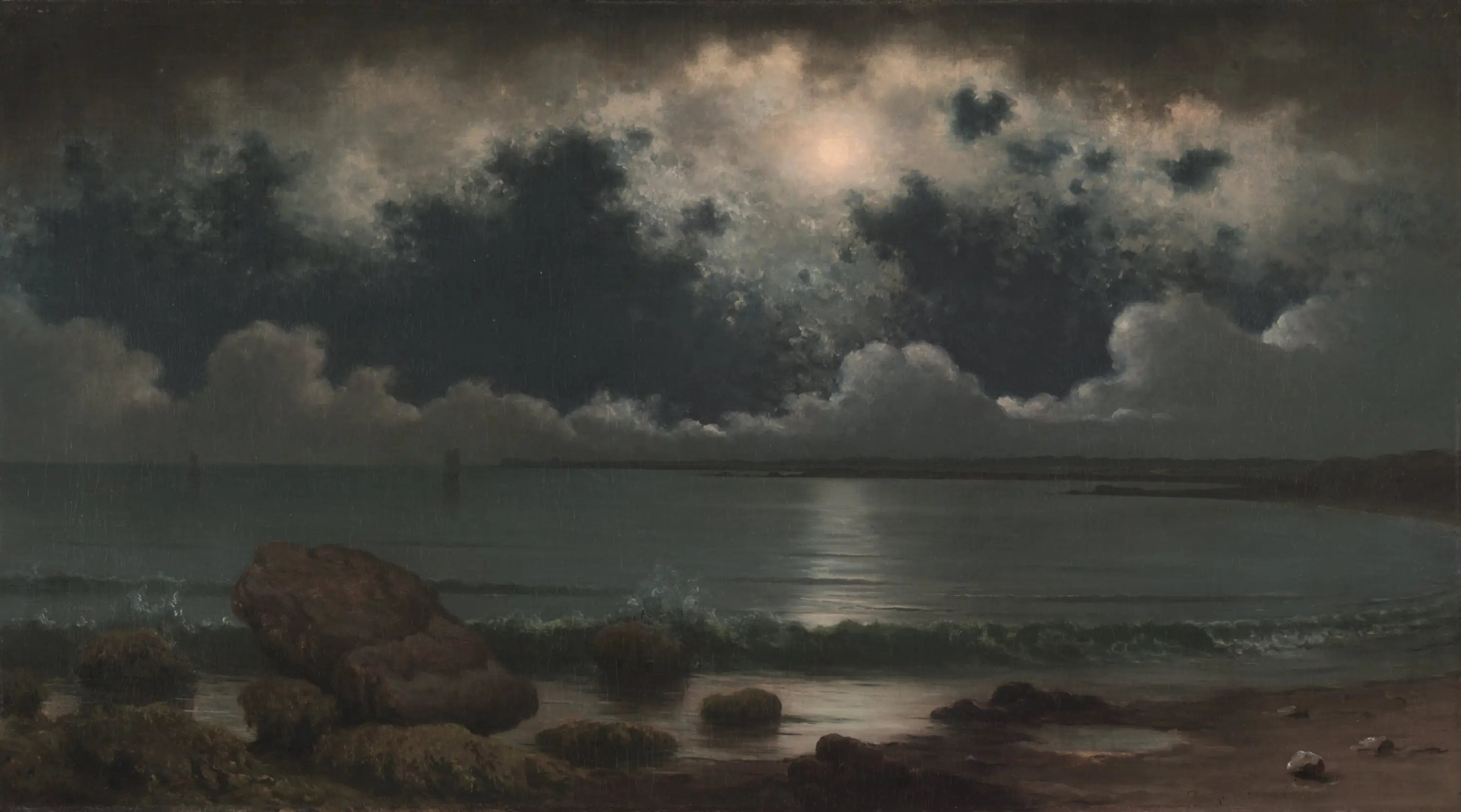 Point Judith, Rhode Island - Martin Johnson Heade image 1 tableau peint à l’huile sur toile