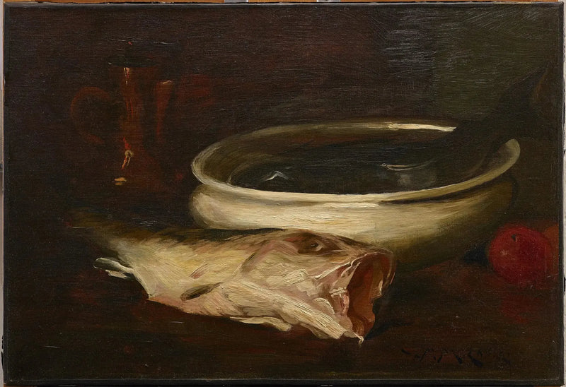 Fisk og stilleben - William Merritt Chase