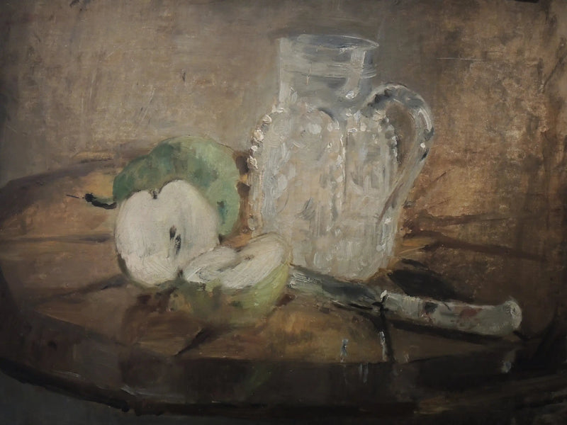 Skåret æble og kande - Berthe Morisot
