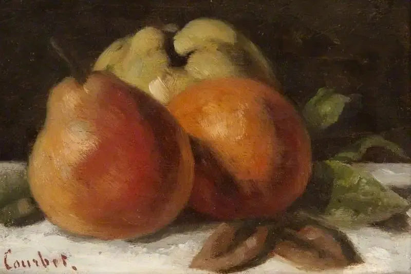 Æble, pære og appelsin - Gustave Courbet