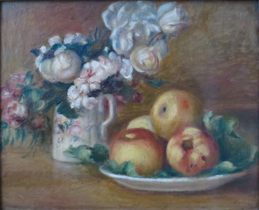 Æbler og blomster - Pierre-Auguste Renoir