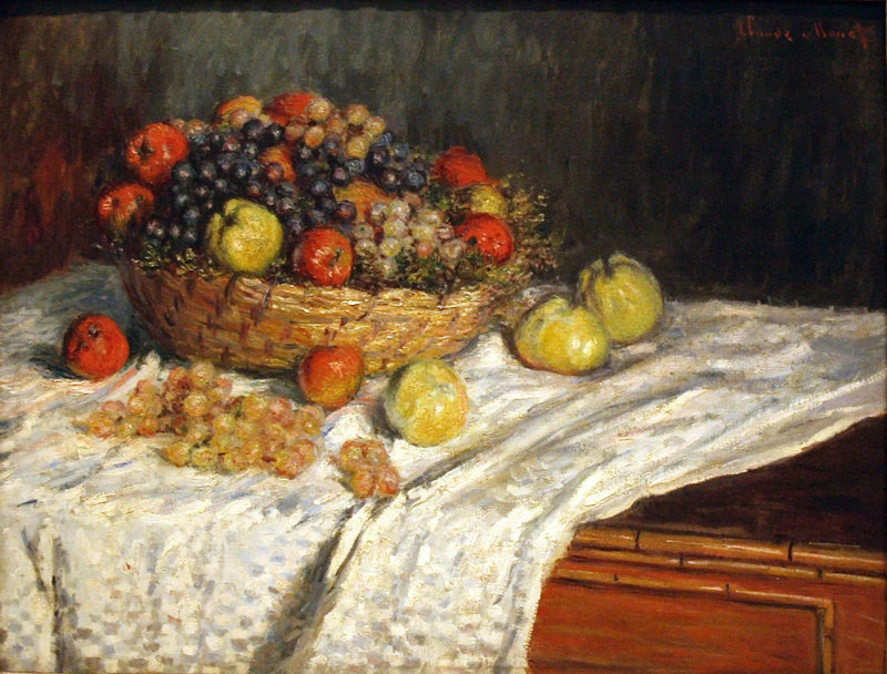 Æbler og druer W545 - Claude Monet