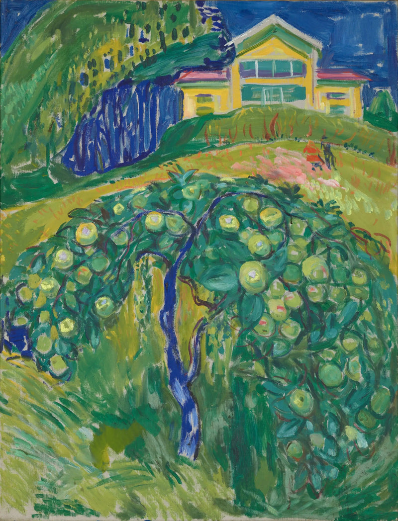 Æbletræ i haven - Edvard Munch