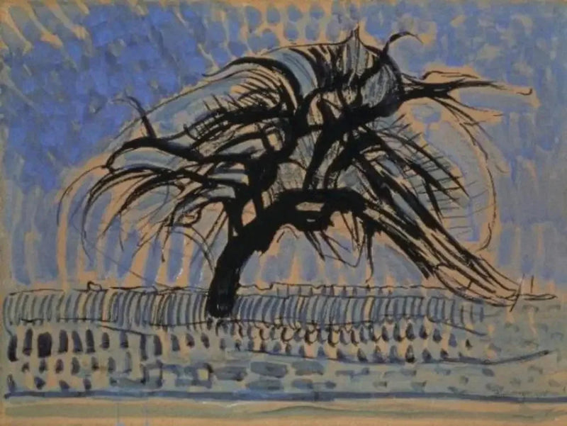 Blå æbletræ - Piet Mondrian