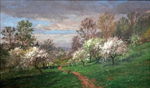 Blomstrende æbletræer - Jasper Francis Cropsey