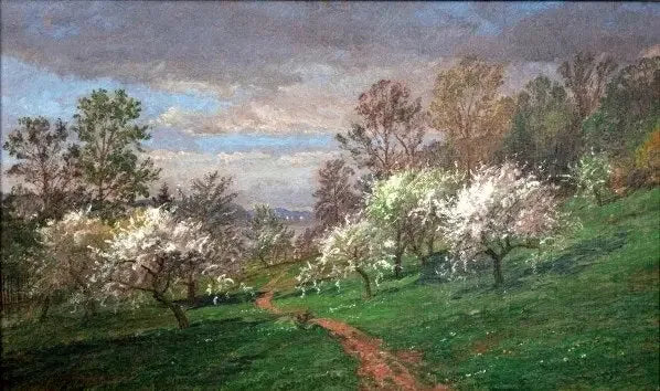 Blomstrende æbletræer - Jasper Francis Cropsey