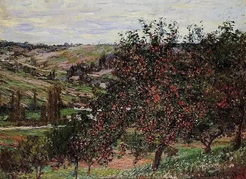 Pommiers près de Vétheuil - Claude Monet image 1 copie peinte à la main à l’huile
