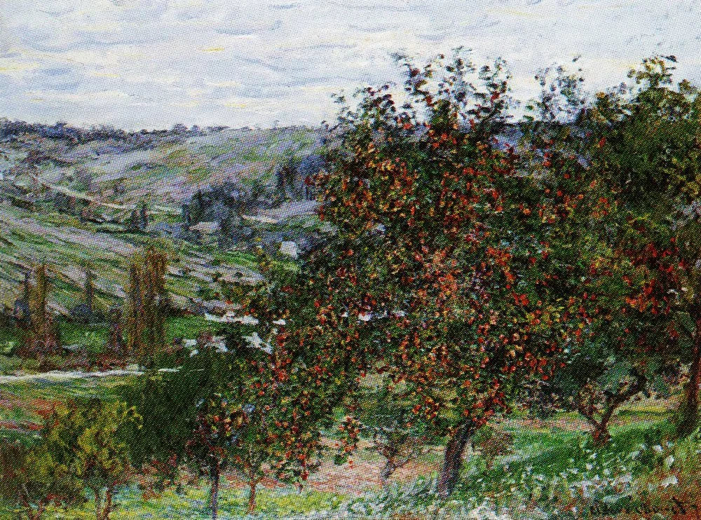 Pommiers près de Vétheuil W488 par Claude Monet, collection particulière