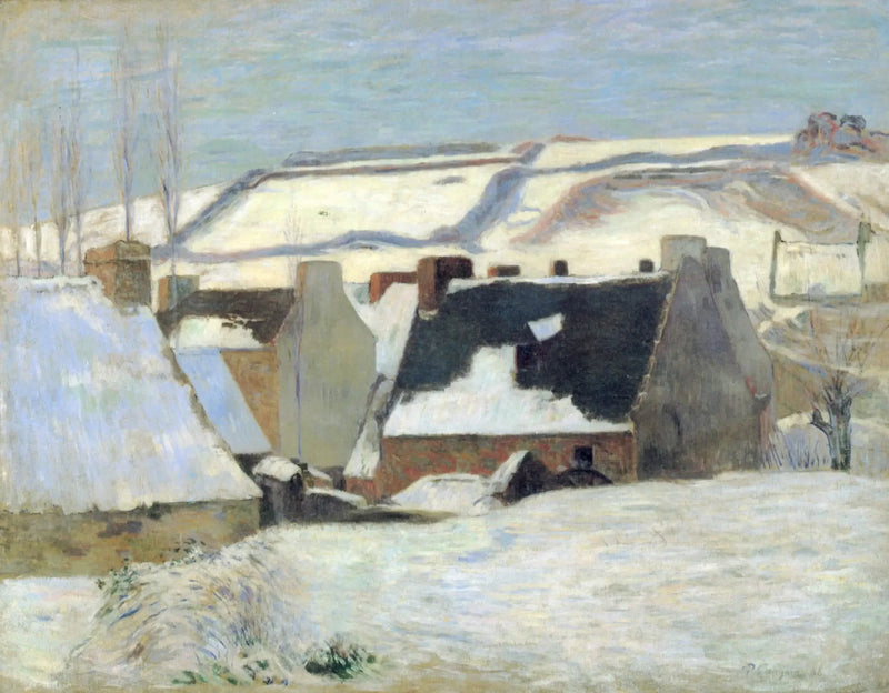 Pont-Aven under sneen - Paul Gauguin