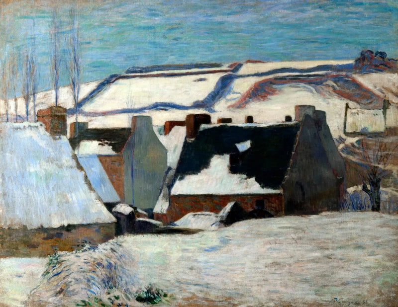 Pont-Aven under sneen - Paul Gauguin