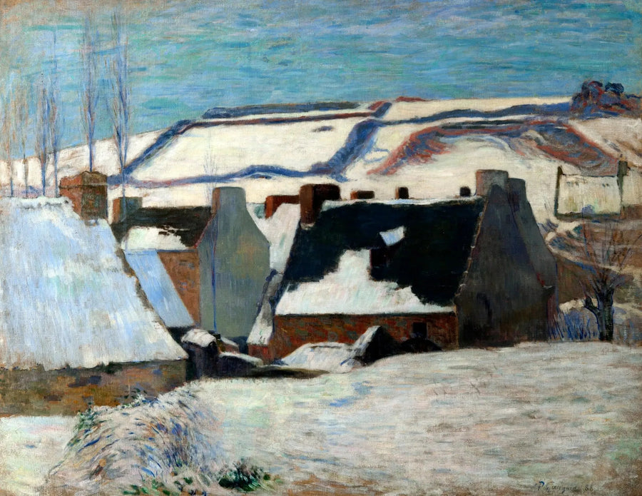 Pont-Aven under sneen - Paul Gauguin