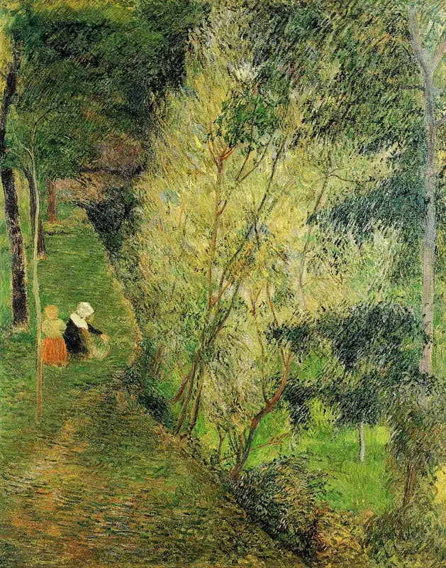 Pont-Avennese og barn i en skovbund - Paul Gauguin