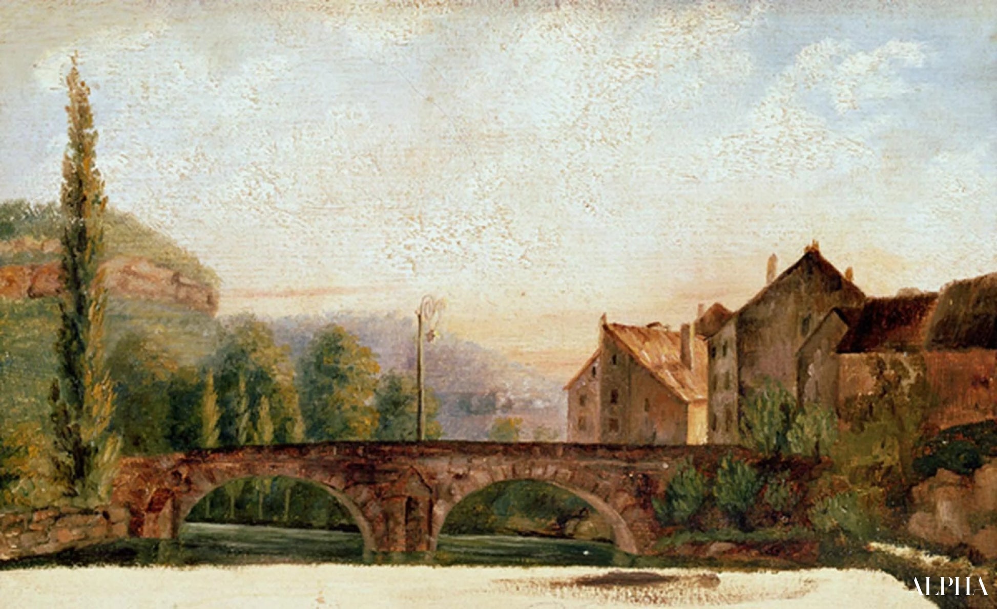 Pont de nahin ornans - Gustave Courbet - Reproduktioner af malerier og højkvalitets malerier